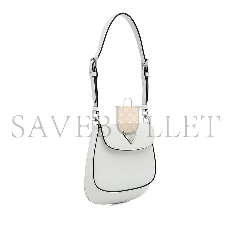 Pra*a white Pra*a mini spazzolato cleo crossbody bag 1bh188 (17*14.5*3cm)